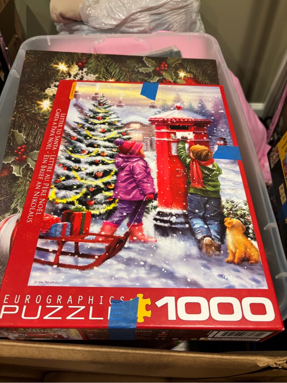 Eurographics 1000-Piece Christmas Mailbox Puzzle - Red & Multicolor